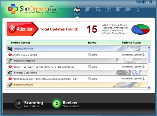 SlimDrivers download the new version for mac